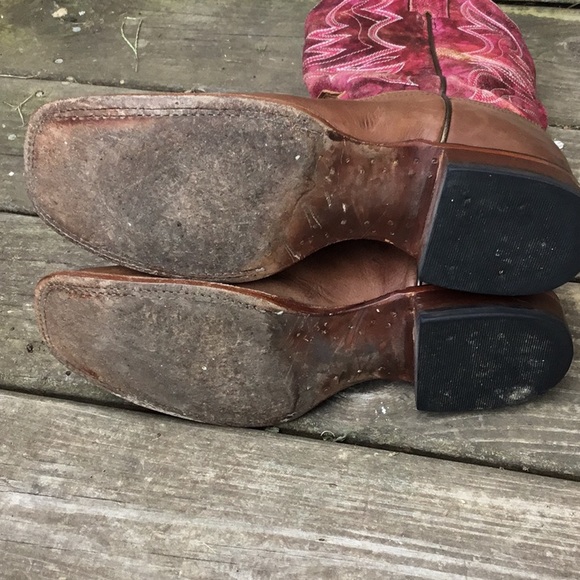 Shyanne Women’s Stryke Square Toe Brown & Pink Western Boots - Picture 10 of 16